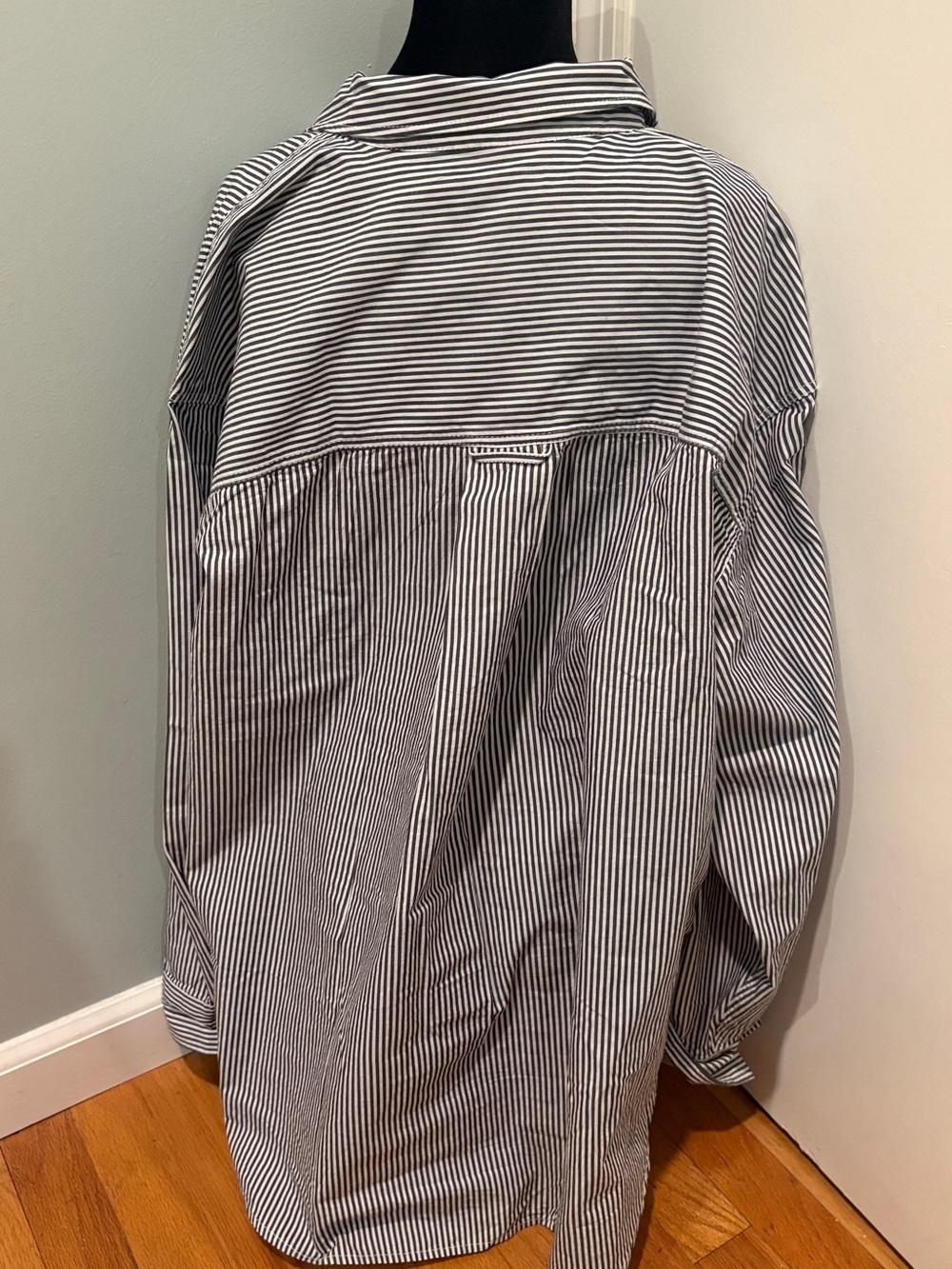J. Crew White and Navy Stripe Button-Down Shirt - Picture 4 of 7